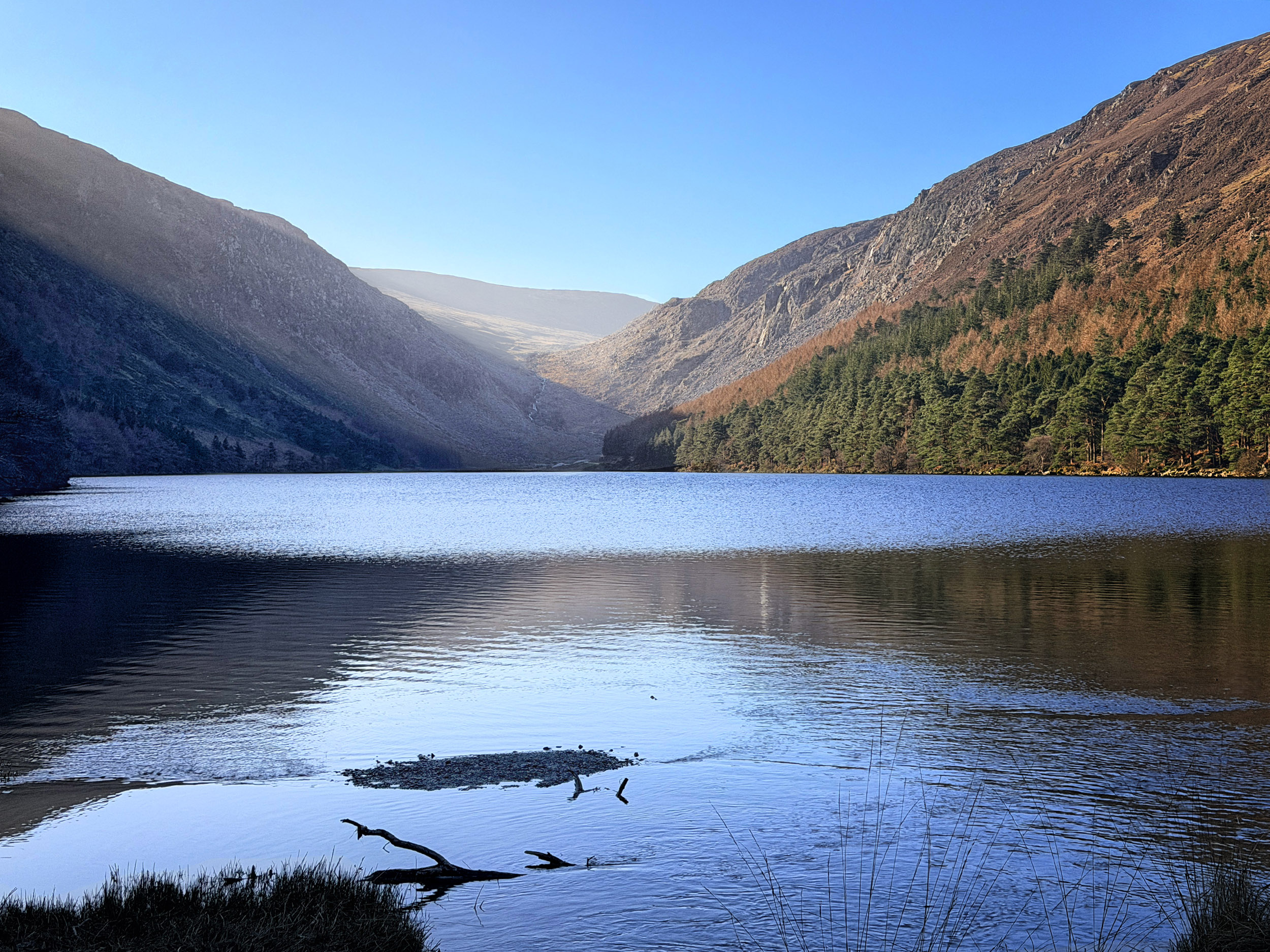 Looking west toward the Upper Lake, Glendalough, County Wicklow