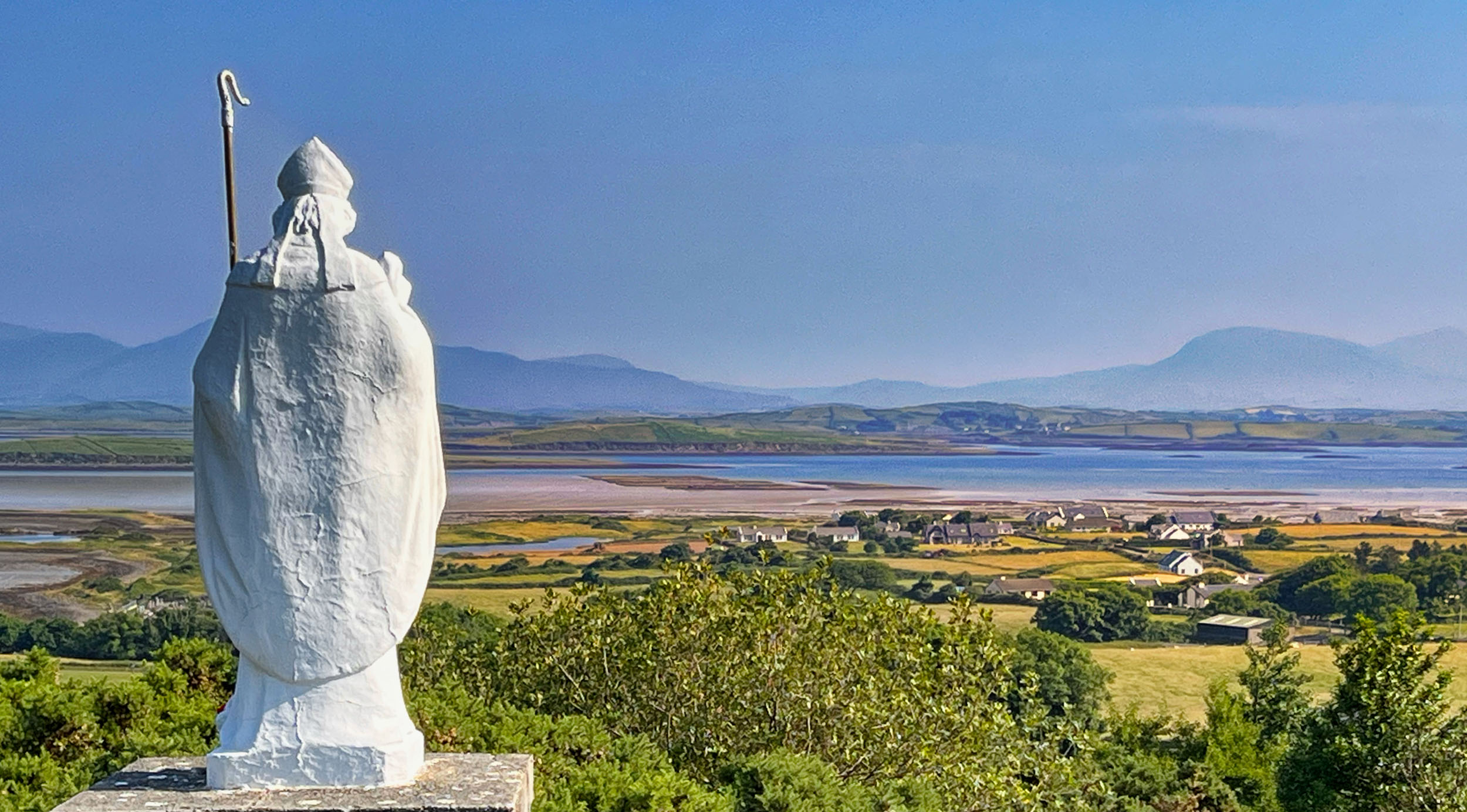 St. Patrick looks out over Clew Bay, start of the Croagh Patrick pilgrimage