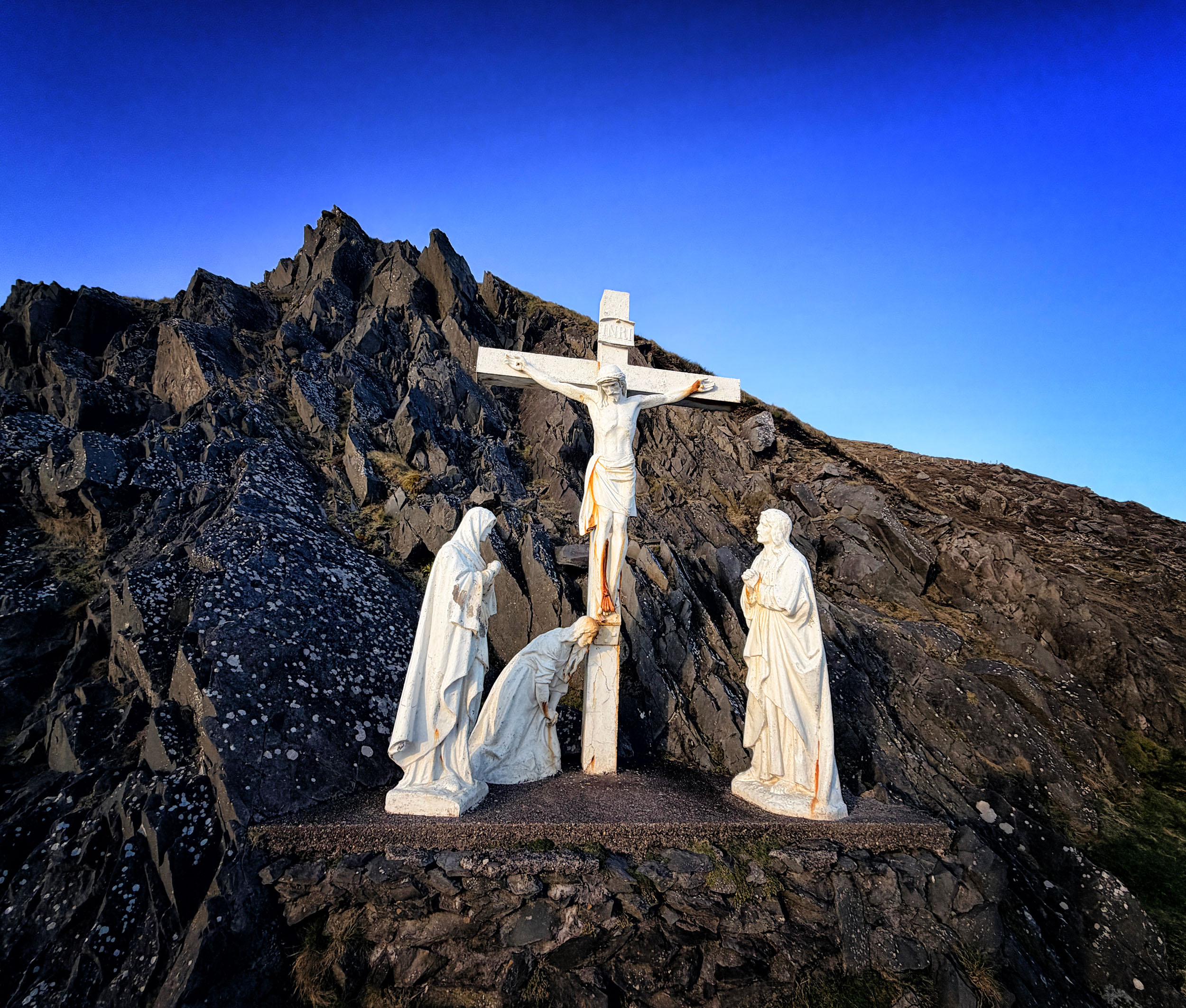 The Crucifix at Slea Head for those lost at sea, County Dingle