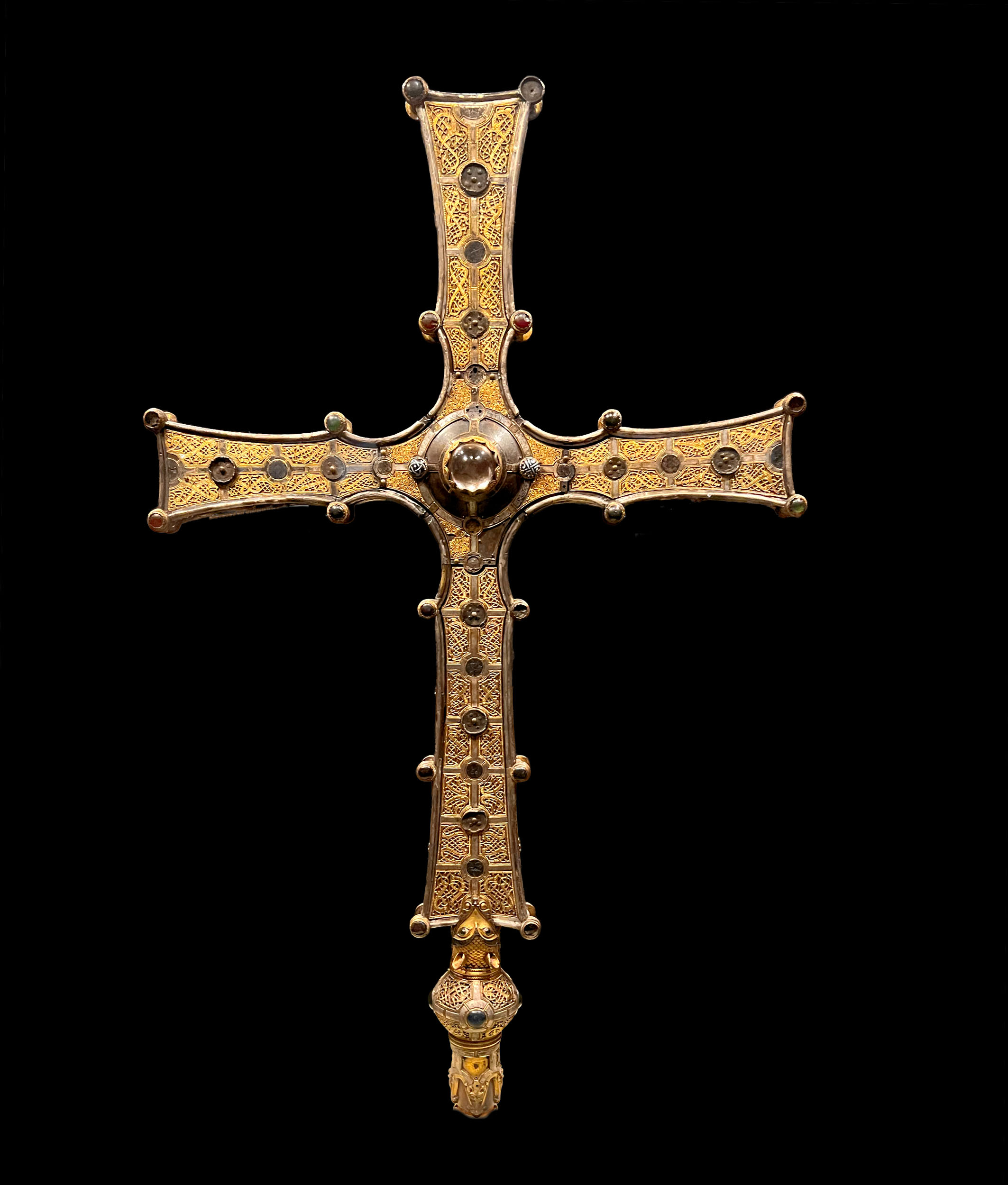 A masterpiece of medieval Irish metalwork, the Cross of Cong (c. 1123) stands as one of the most important Irish works of art. National Museum of Ireland — Archaeology, Dublin, County Dublin