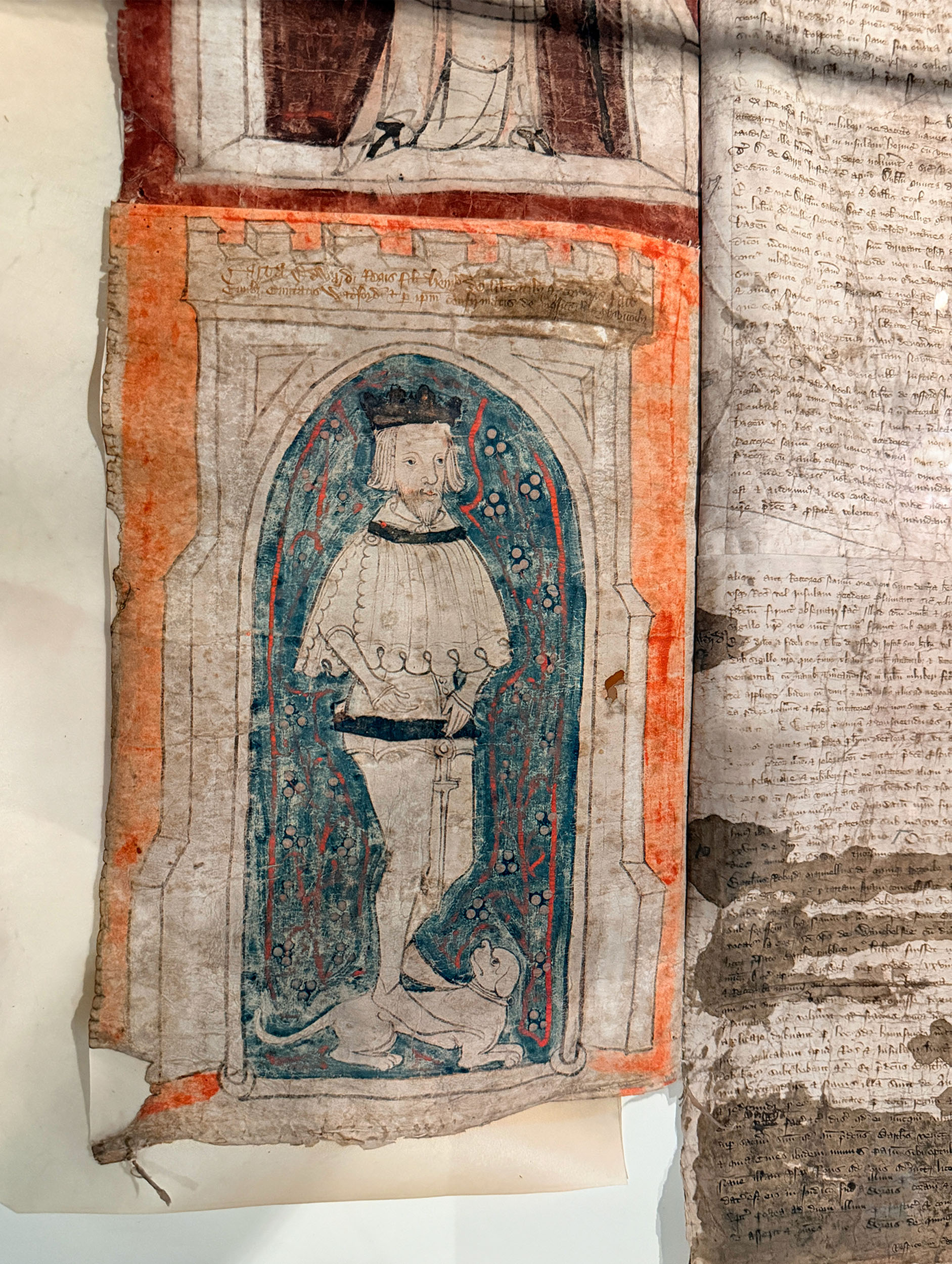 King Edward I of England in the Great Charter Roll of Waterford, Medieval Museum, County Waterford