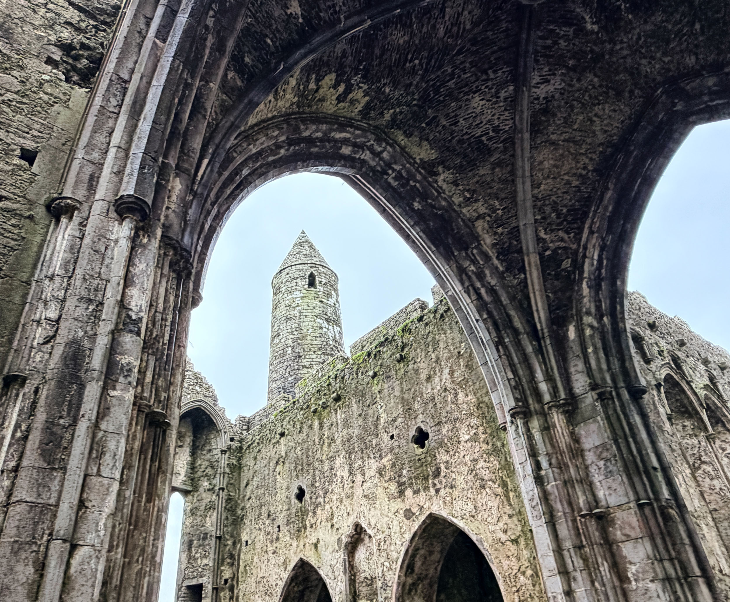 Built in 1101 and 92 feet high, the Round Tower dominates the skyline — awe-inspiring above Cashel, County Tipperary