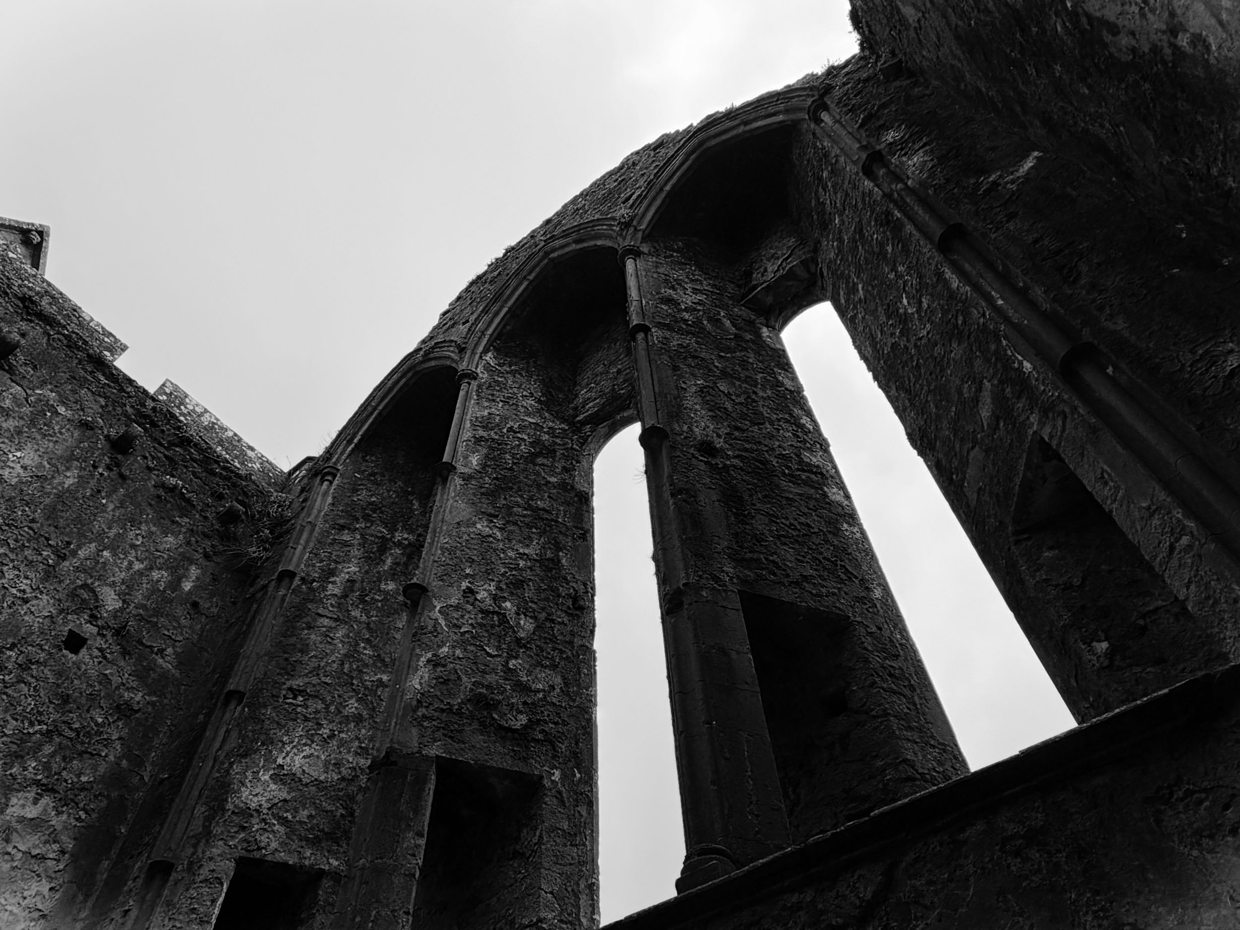 Early Gothic triple lancet windows reach for the heavens in St. Patrick's Cathedral, Rock of Cashel, County Tipperary